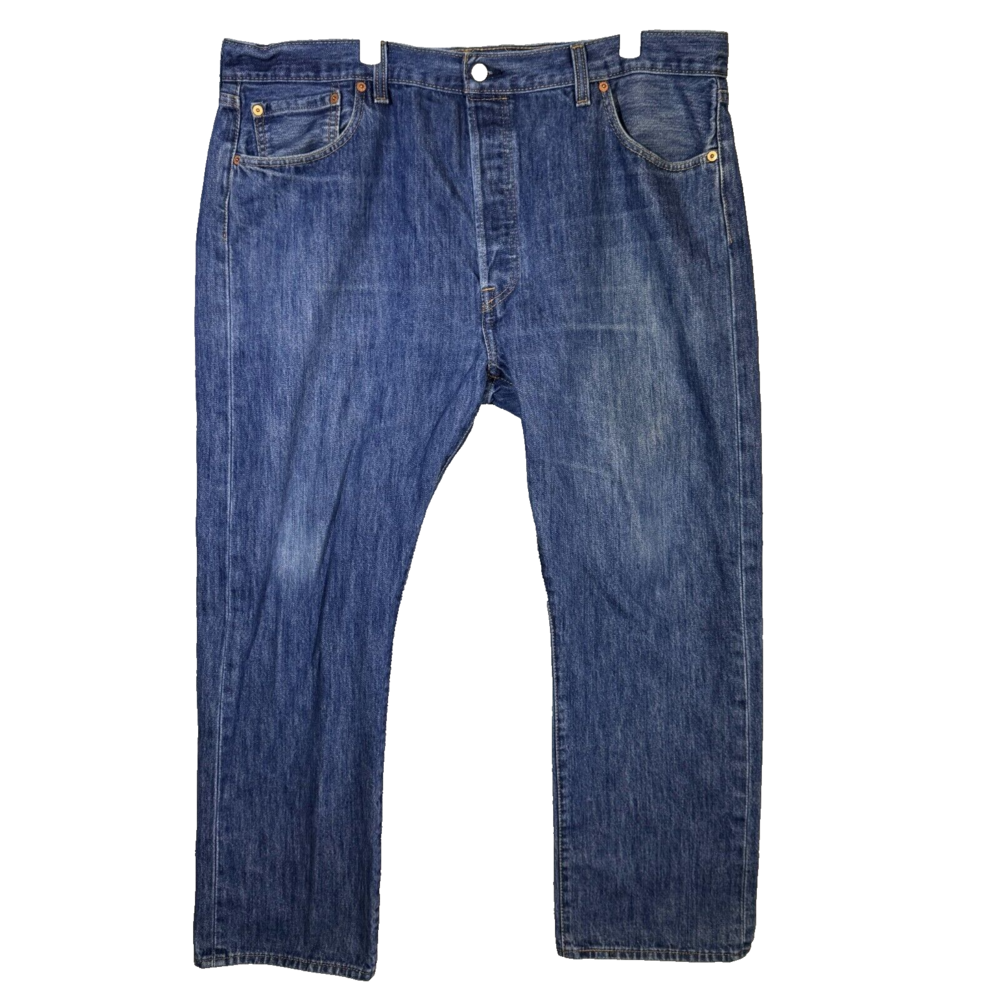 Levi's 501 Jeans Mens 40x29 (40x29) Blue Button Fly Straight Leg Denim Cotton